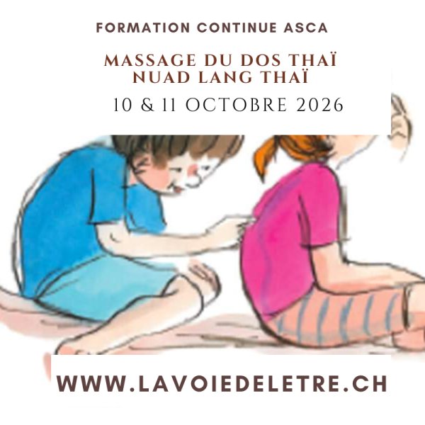 Massage du dos assis Thaï - Formation continue